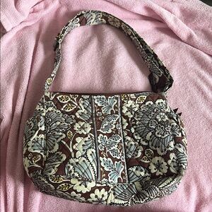 Retired Slate Blooms Vera Bradley Handbag